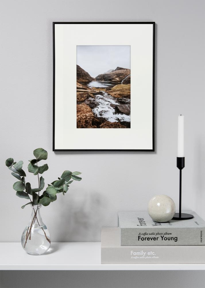 Paspartū XL Balts Balta krāsota maliņa 20x25 cm (9x14)