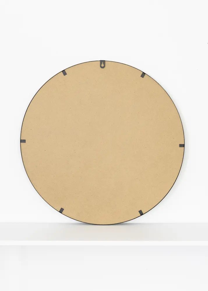 KAILA Apaļš Spogulis Triangles - Melns 55 cm Ø
