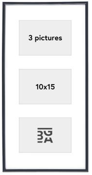 Galeria Kolāžas rāmis Melns - 3 Bildes (10x15 cm)