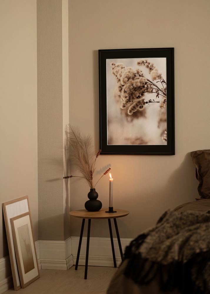 Rāmis E-Line Melns 30x40 cm - Paspartū Melns 21x29,7 cm (A4)