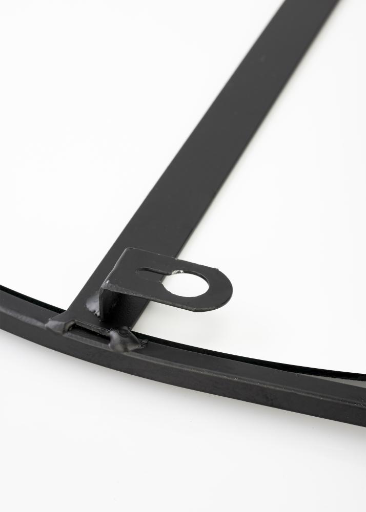 KAILA Apaļš Spogulis ar plauks - Melns 35x55 cm