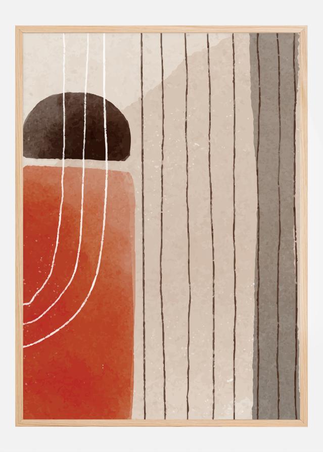 Orange Minimal Shapes III Plakāts
