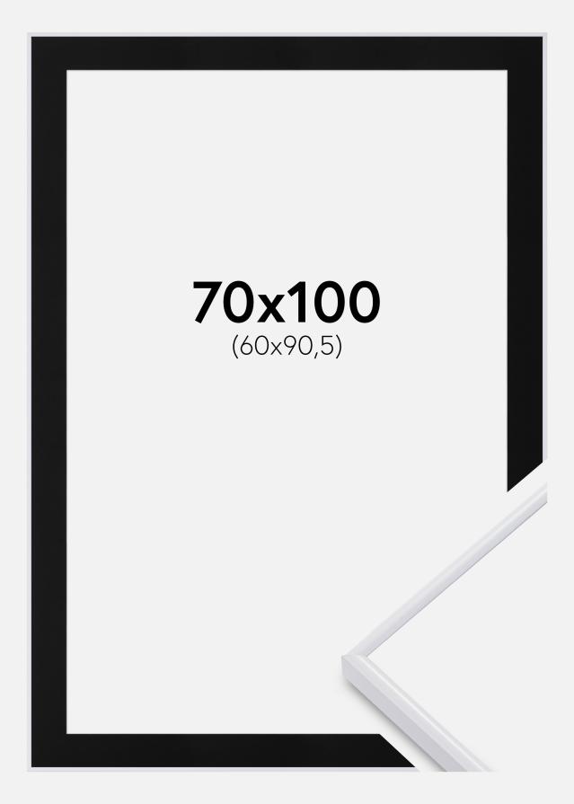 Rāmis Visby Balts 70x100 cm - Paspartū Melns 61x91,5 cm