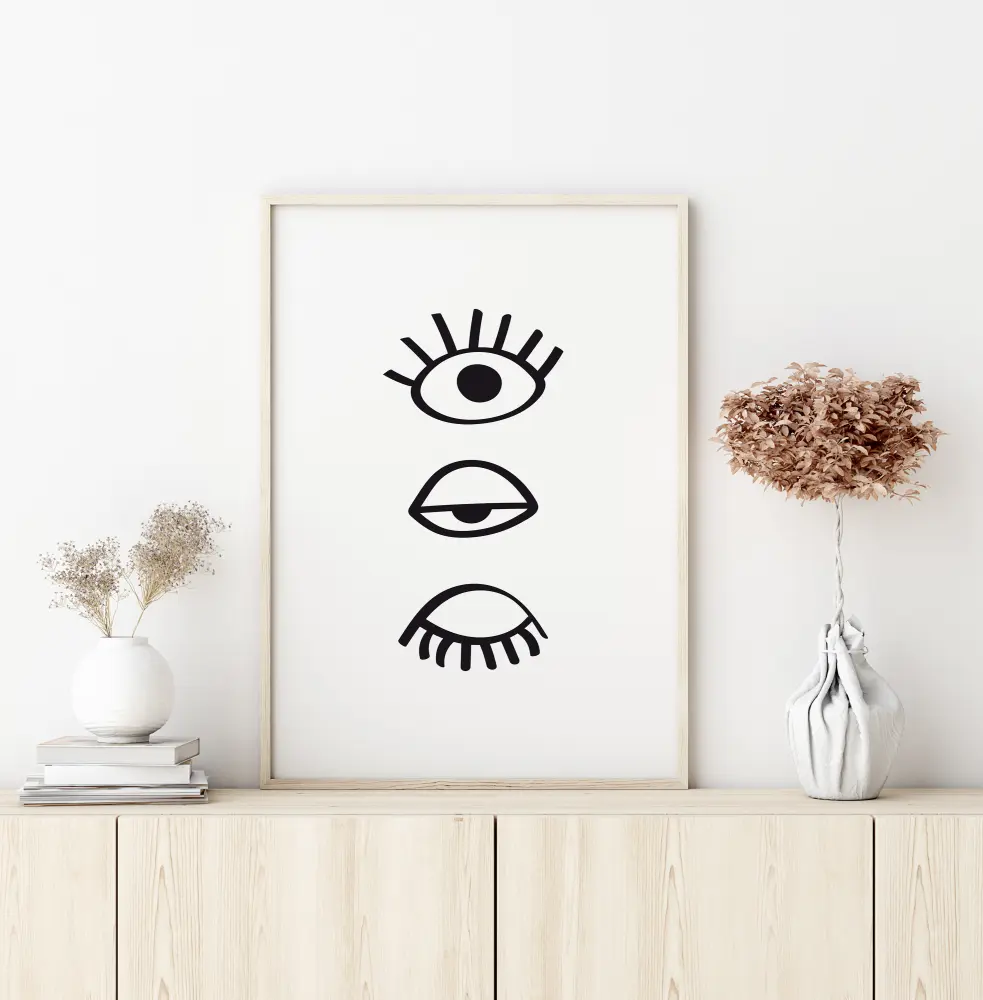 Three Eyes Line Plakāts
