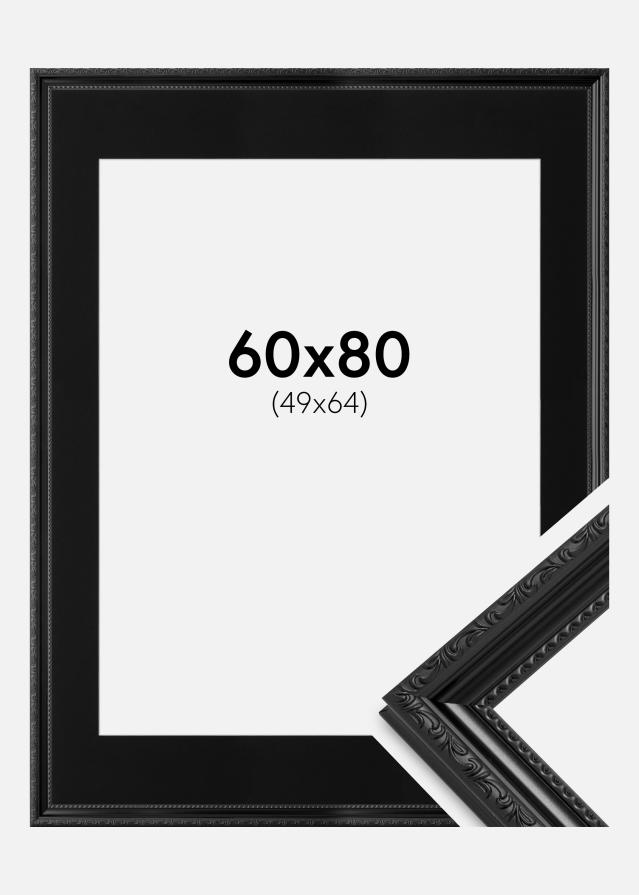 Rāmis Abisko Melns 60x80 cm - Paspartū Melns 50x65 cm