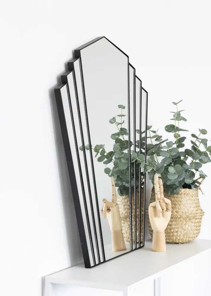 KAILA Spogulis Fans - Melns 63x70 cm
