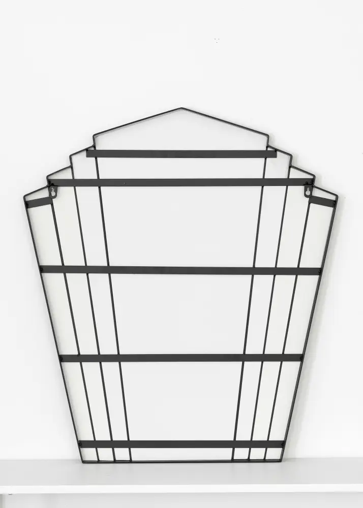 KAILA Spogulis Fans - Melns 63x70 cm