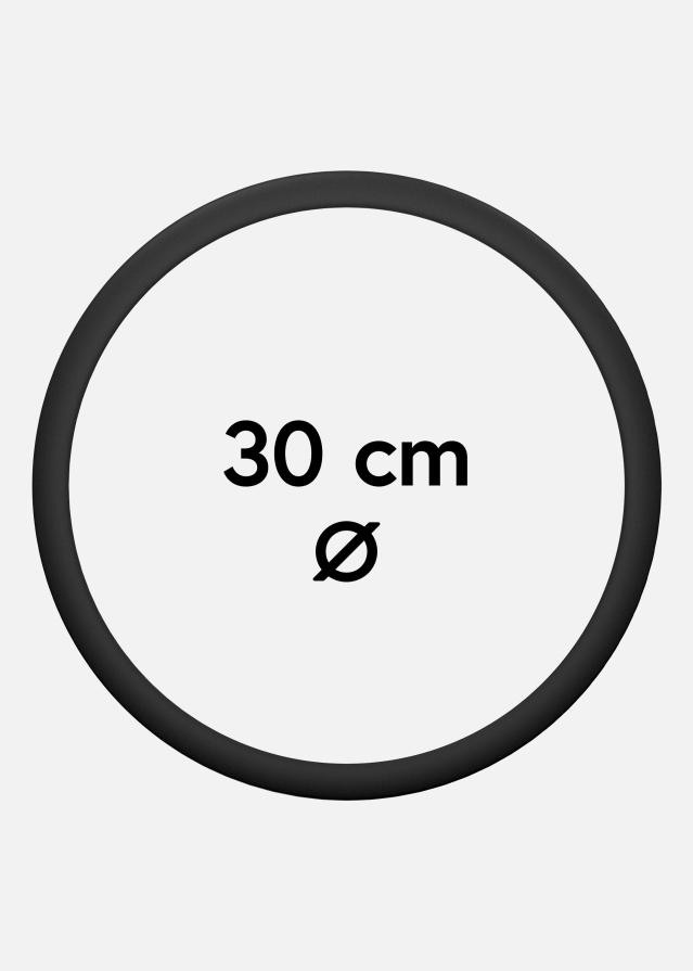 Apaļš Rāmis Akrila stikls Melns 30 cm Ø