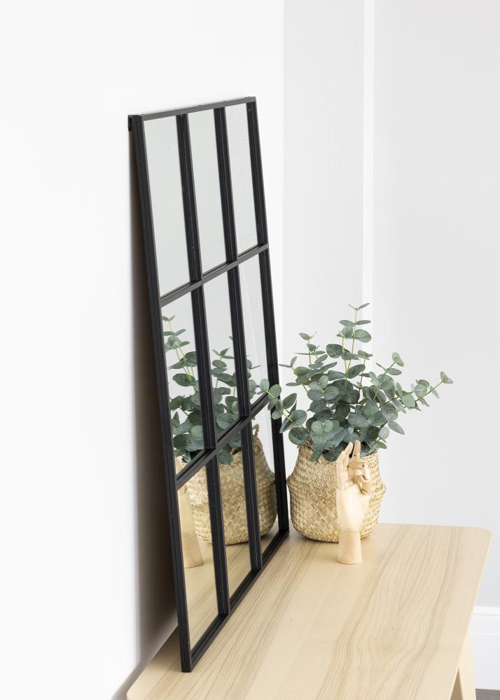 KAILA Spogulis Squares - Melns 90x90 cm