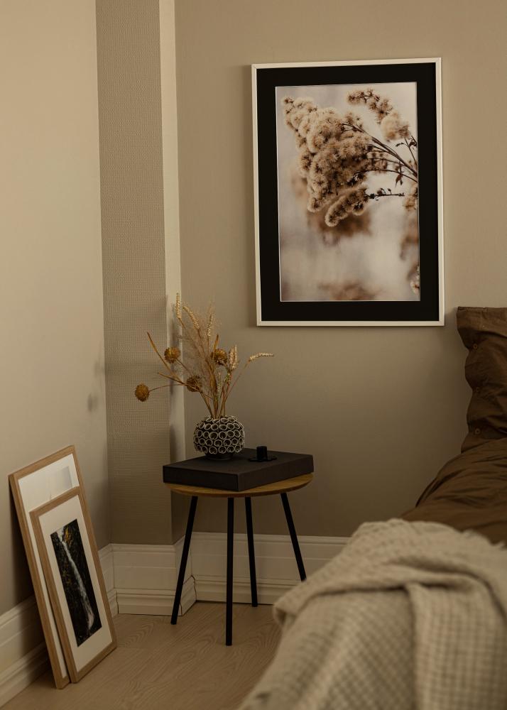 Rāmis E-Line Balts 30x40 cm - Paspartū Melns 21x29,7 cm (A4)