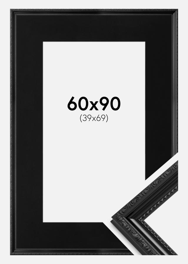 Rāmis Abisko Melns 60x90 cm - Paspartū Melns 40x70 cm