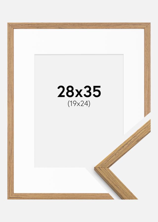 Rāmis Edsbyn Tīkkoks 28x35 cm - Paspartū Balts 20x25 cm