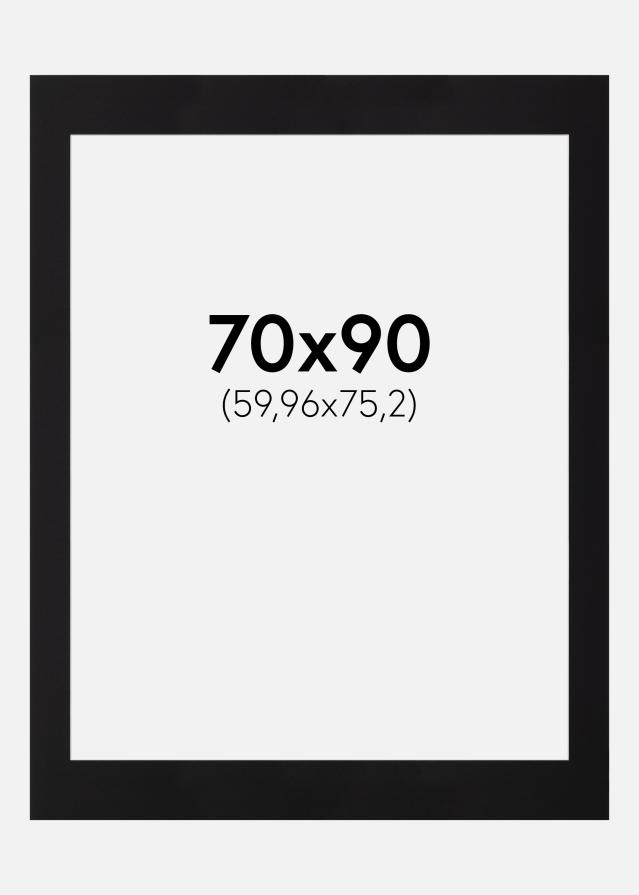 Paspartū Melns Standarts Balta krāsota maliņa 70x90 cm (59,96x75,2)