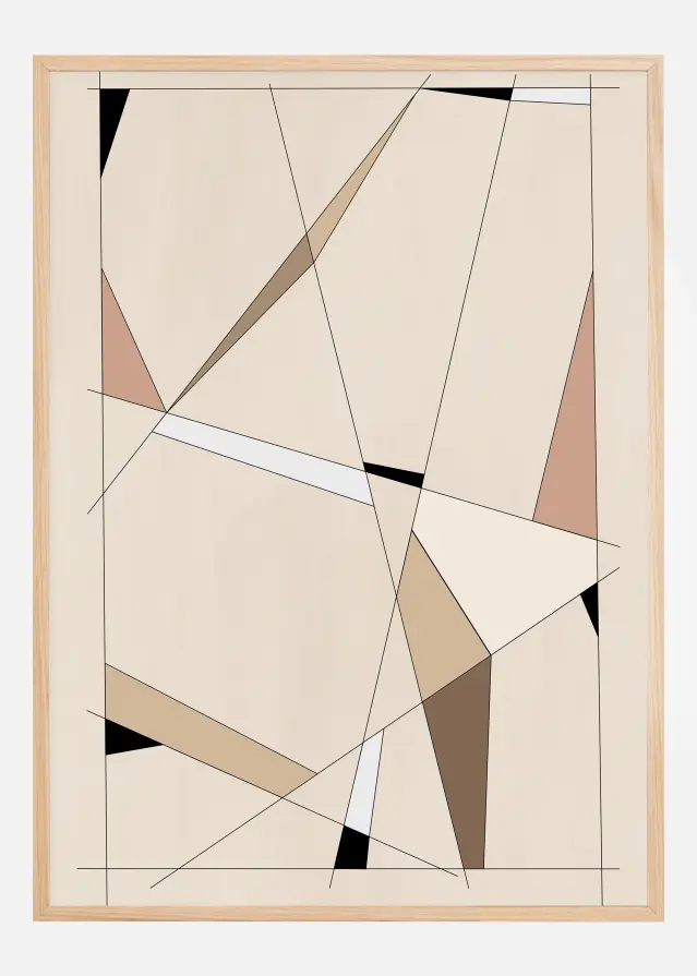 Geometric Beige art No.1 Plakāts