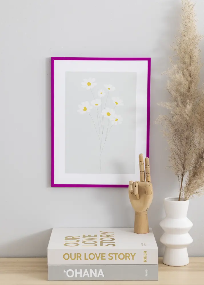 Rāmis New Lifestyle Fuchsia 30x40 cm - Paspartū Melns 8x12 inches