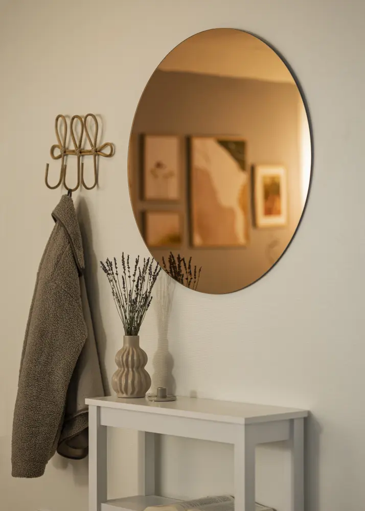 KAILA Apaļš Spogulis Rose Gold 80 cm Ø