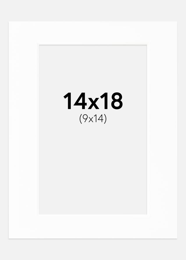 Paspartū Canson Balts Balta krāsota maliņa 14x18 cm (9x14)