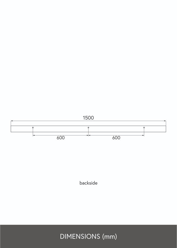 KAILA Gleznas plaukts Melns 150 cm