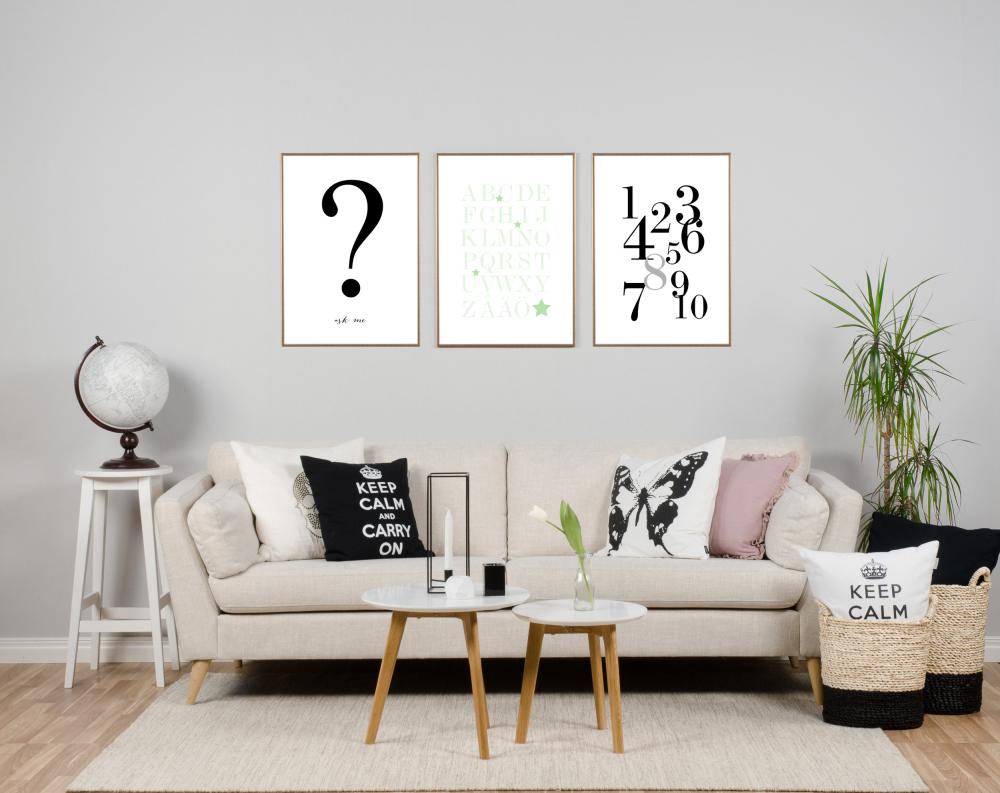 1-10 - Melns/Pelēks Plakāts