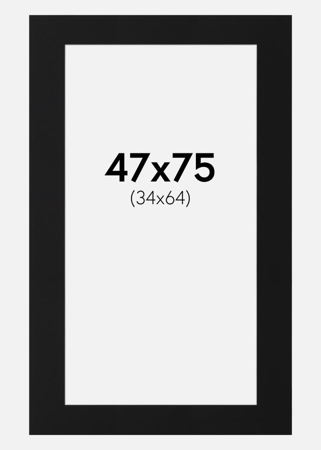 Paspartū Melns Standarts (Balts Kodols) 47x75 cm (34x64)