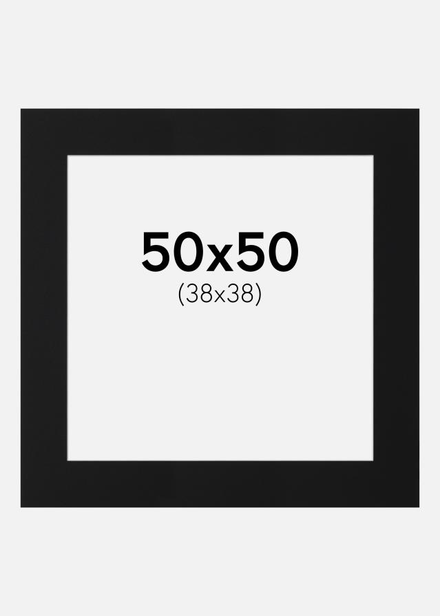 Paspartū Melns Standarts (Balts Kodols) 50x50 cm (38x38)