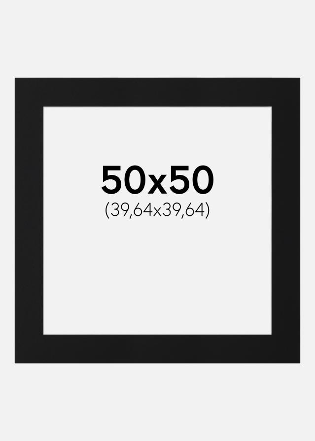 Paspartū Melns Standarts (Balts Kodols) 50x50 cm (39,64x39,64)