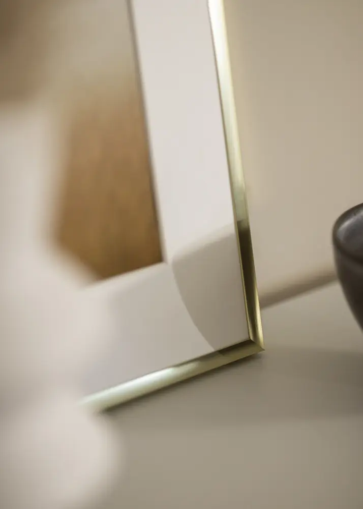 Rāmis Plakāts Frame Aluminum Gold 60x80 cm - Paspartū Balts 50x60 cm