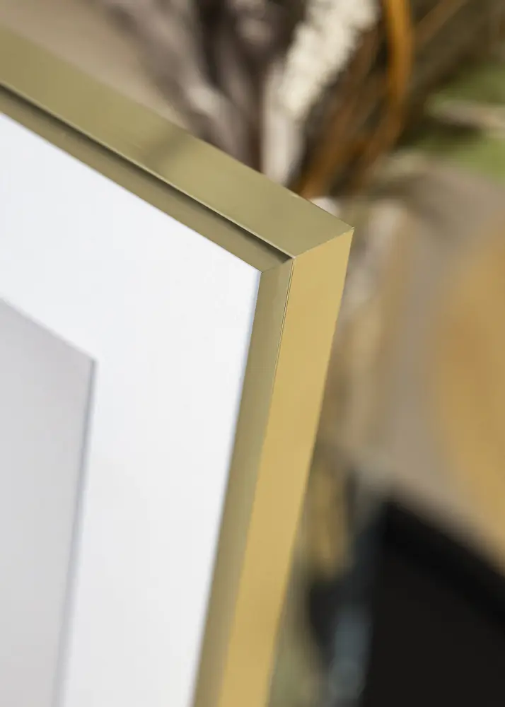 Rāmis Plakāts Frame Aluminum Gold 60x80 cm - Paspartū Balts 50x60 cm