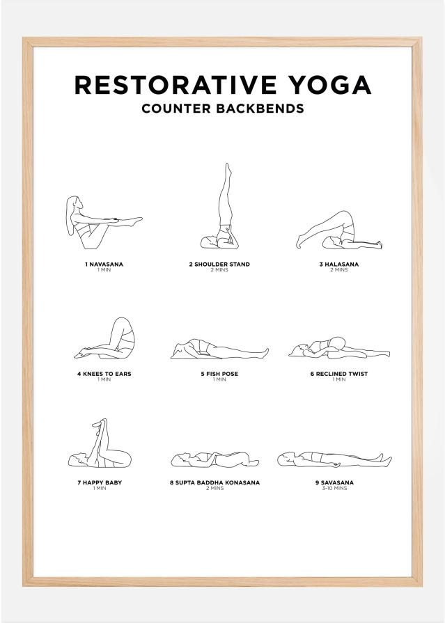 Restorative Yoga - White Plakāts