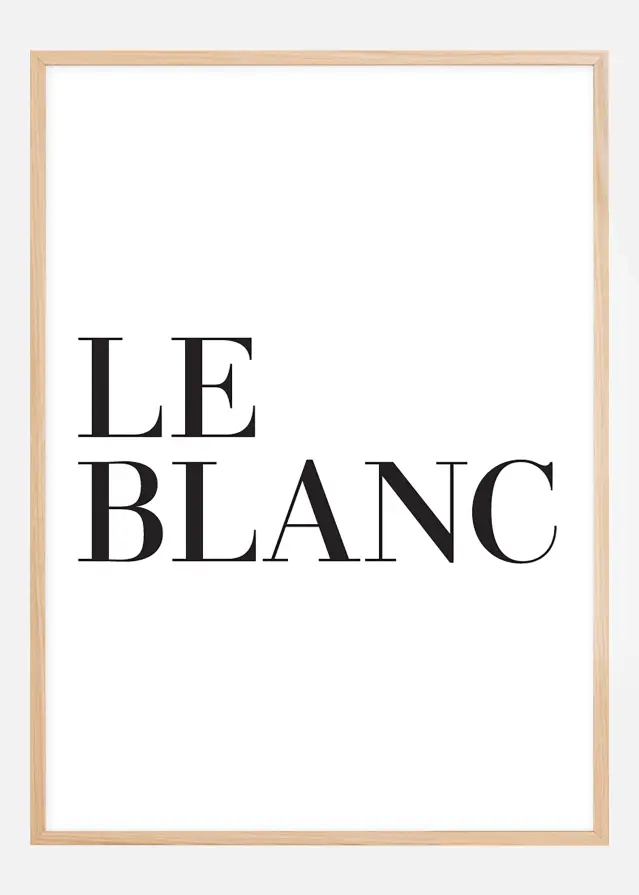 Le blanc Plakāts