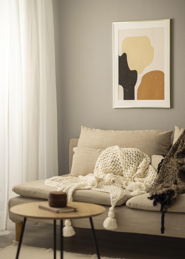 Rāmis Plakāts Frame Aluminum Gold 70x100 cm - Paspartū Balts 60x90 cm