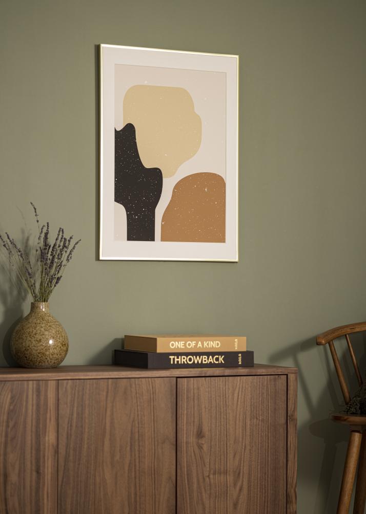 Rāmis Plakāts Frame Aluminum Gold 70x100 cm - Paspartū Balts 60x90 cm