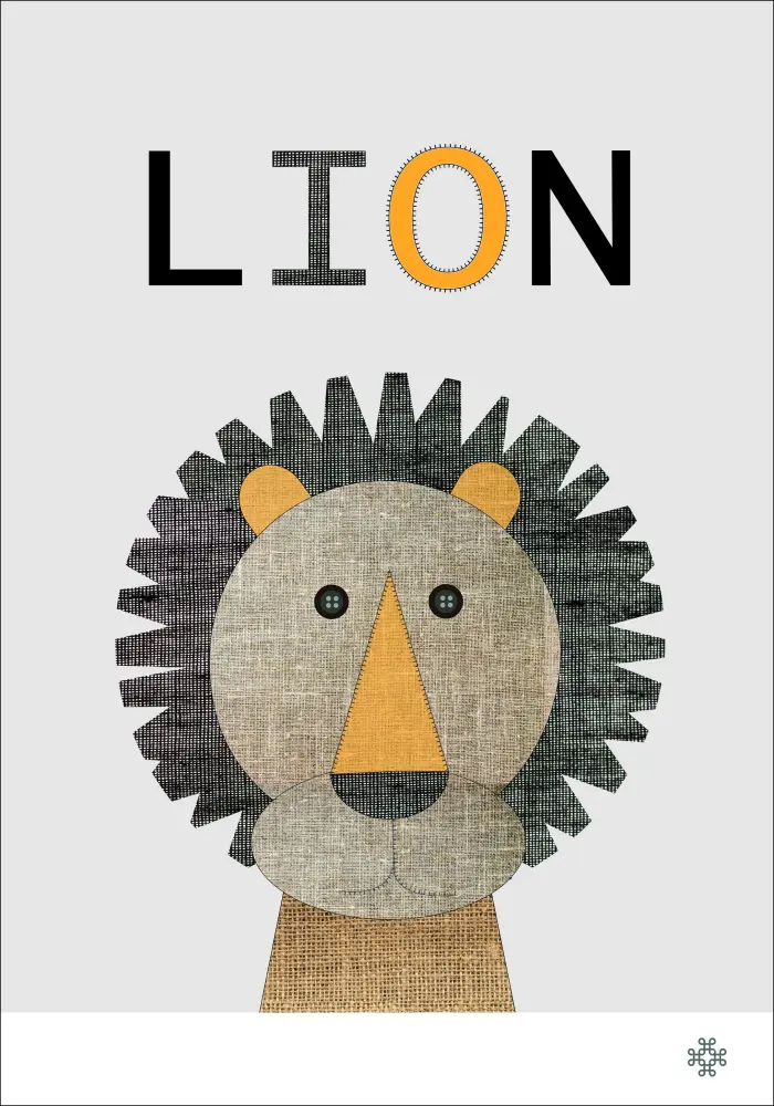 Fabric lion Plakāts