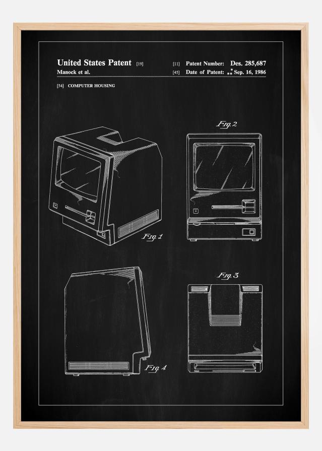 Patent Print - First Macintosh - Black Plakāts