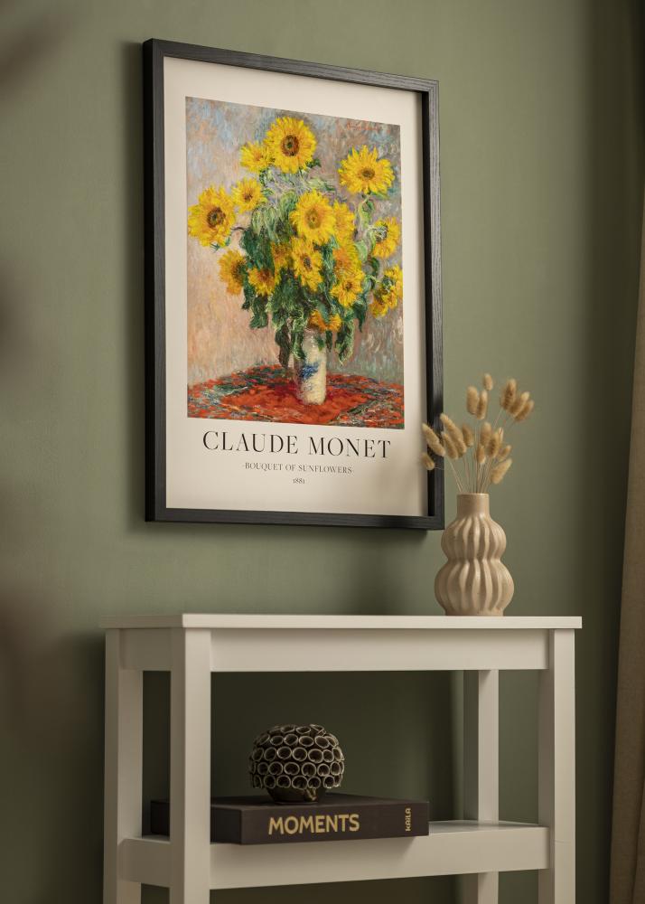 BGA Dziļš rāmis Akrila stikls Melns 50x100 cm