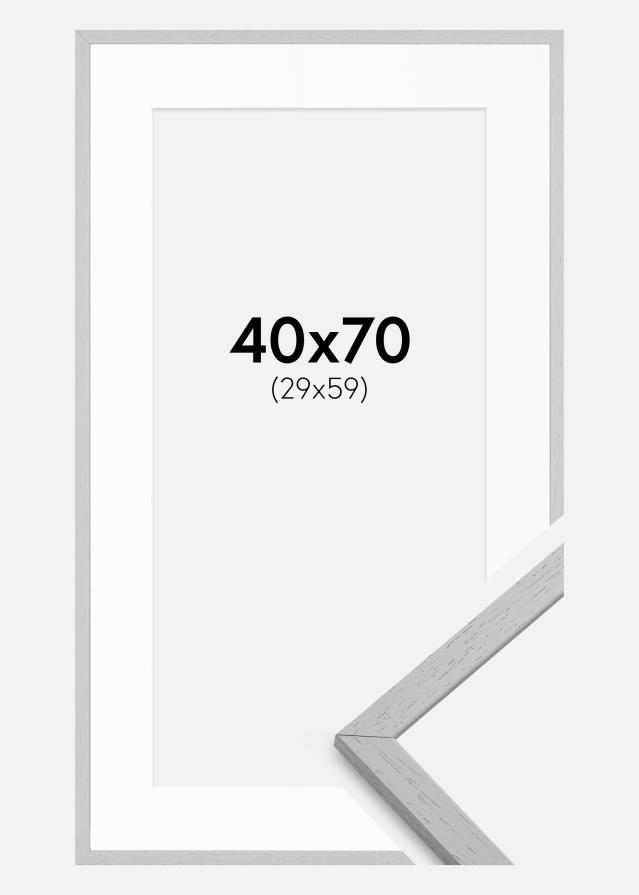 Rāmis Edsbyn Grey 40x70 cm - Paspartū Balts 30x60 cm