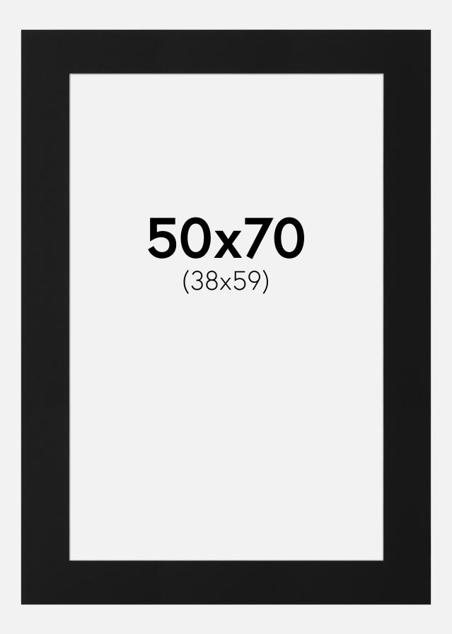 Paspartū Melns Standarts (Balts Kodols) 50x70 cm (38x59)