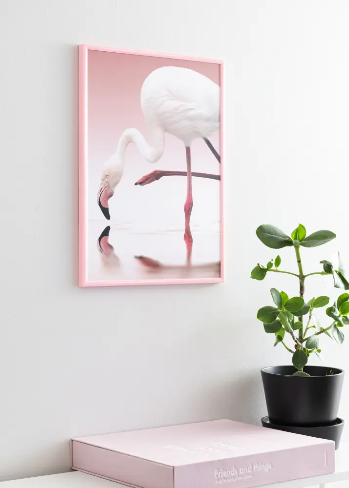 Rāmis New Lifestyle Rozā 30x40 cm - Paspartu Balts 20x30 cm