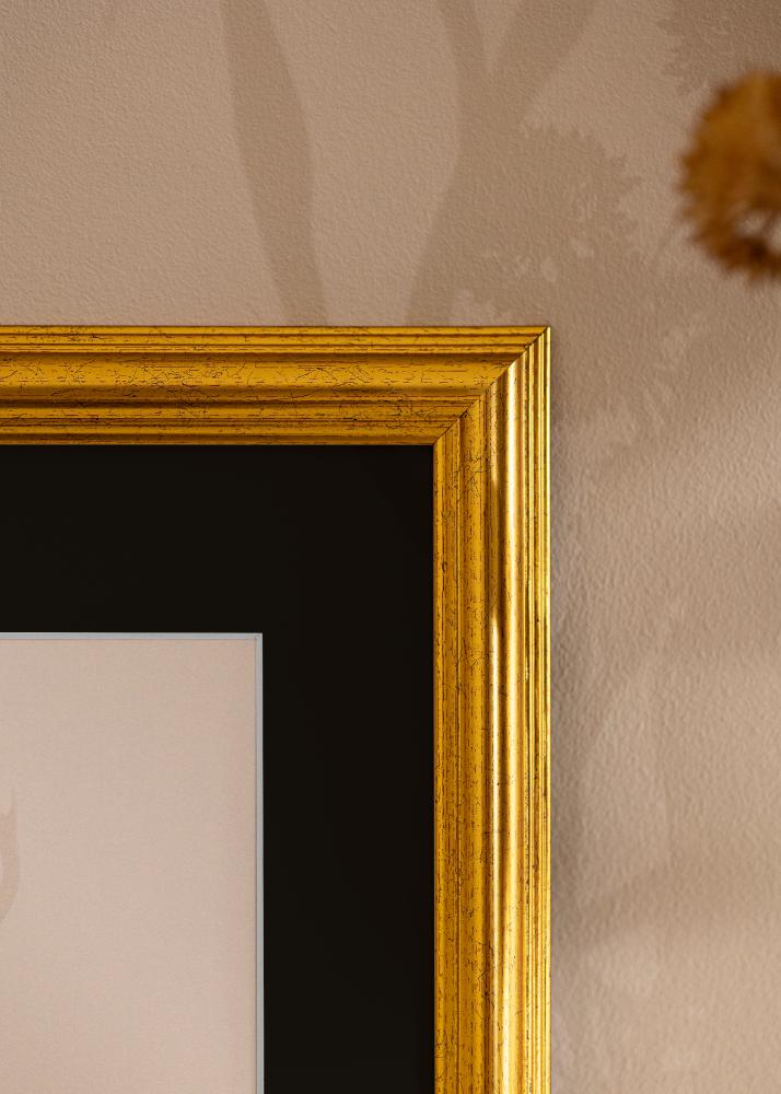 Rāmis Västkusten Zelta 32x45 cm - Paspartū Melns 25x30 cm