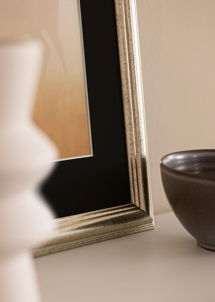 Rāmis Västkusten Sudrabs 70x100 cm - Paspartū Melns 62x93 cm