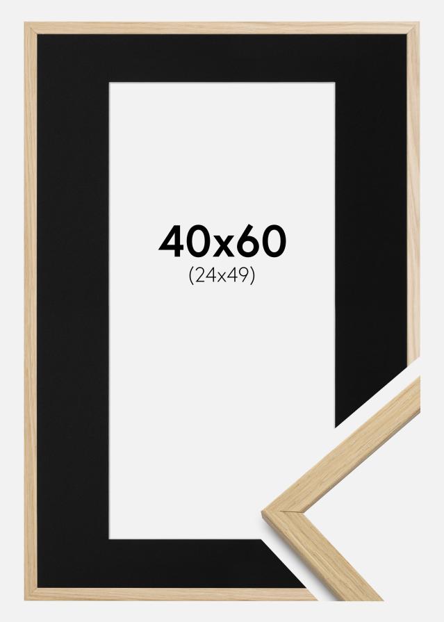 Rāmis Edsbyn Ozols 40x60 cm - Paspartū Melns 25x50 cm