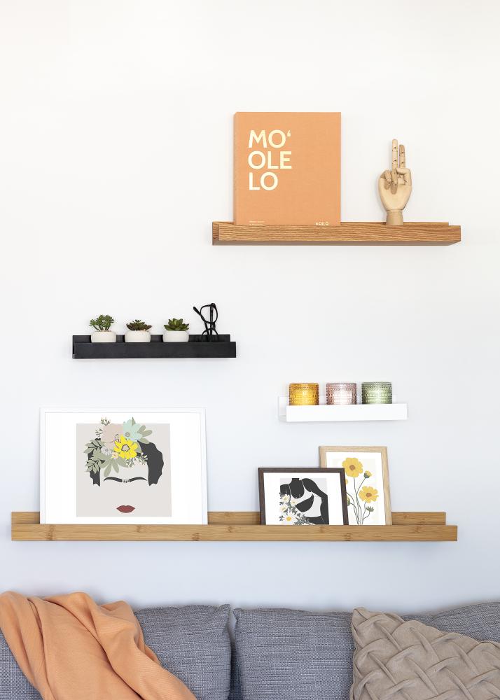 KAILA Attēlu plaukts Melns 90 cm