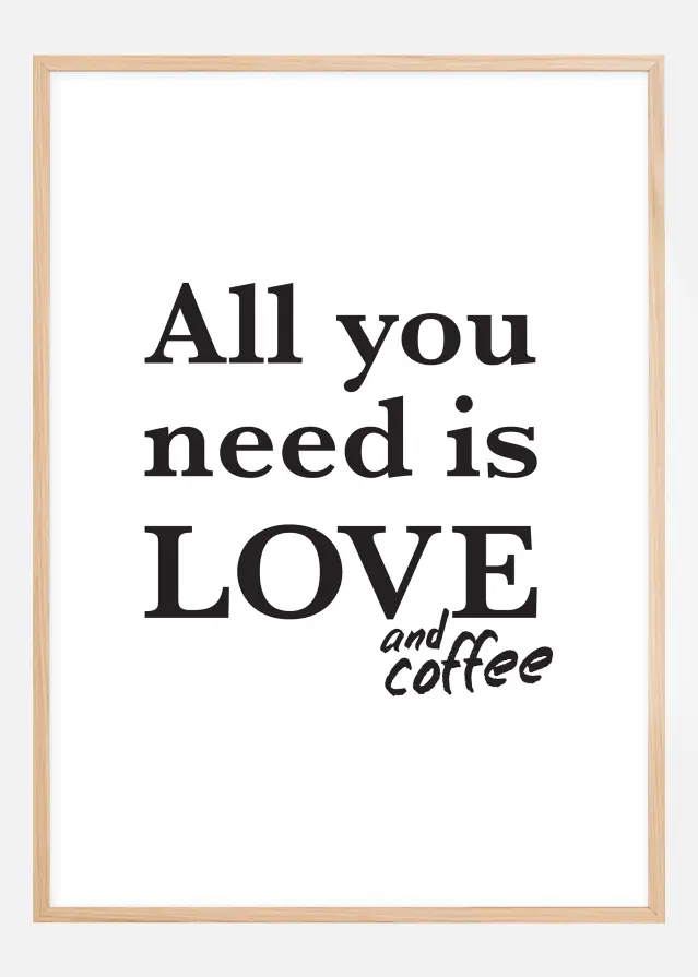 Love and coffee Plakāts