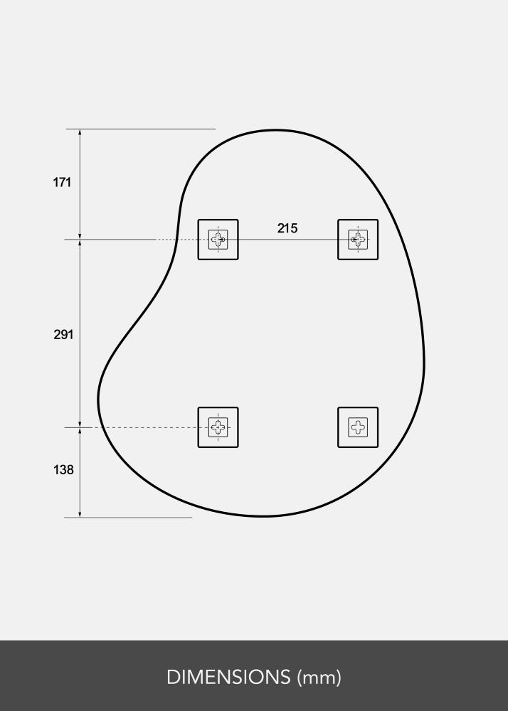 Spogulis Cashew 50x60 cm