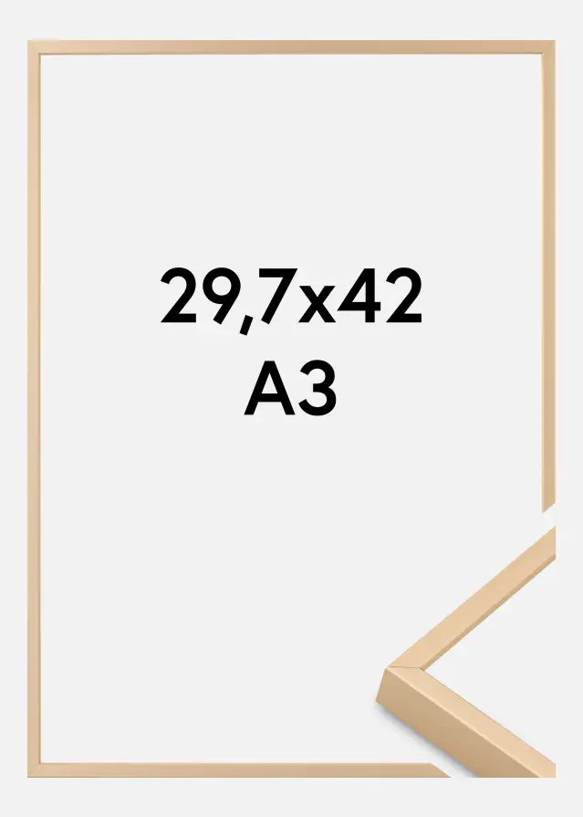 Alumīnija rāmis Akrila stikls Misiņš 29,7x42 cm (A3)