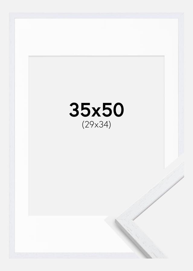 Rāmis Edsbyn Warm White 35x50 cm - Paspartū Balts 30x35 cm