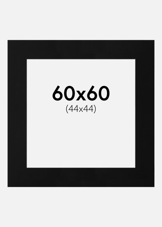 Paspartū Melns Standarts Balta krāsota maliņa 60x60 cm (44x44)