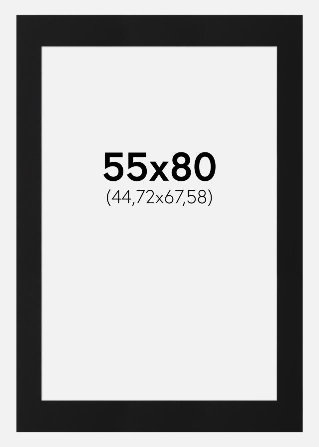 Paspartū Melns Standarts (Balts Kodols) 55x80 cm (44,72x67,58)