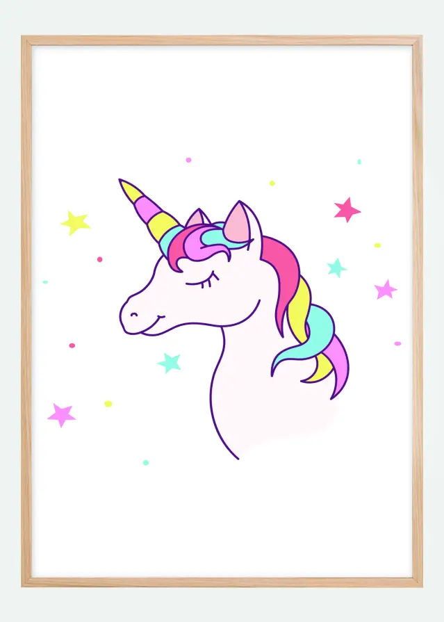 Unicorn White Plakāts