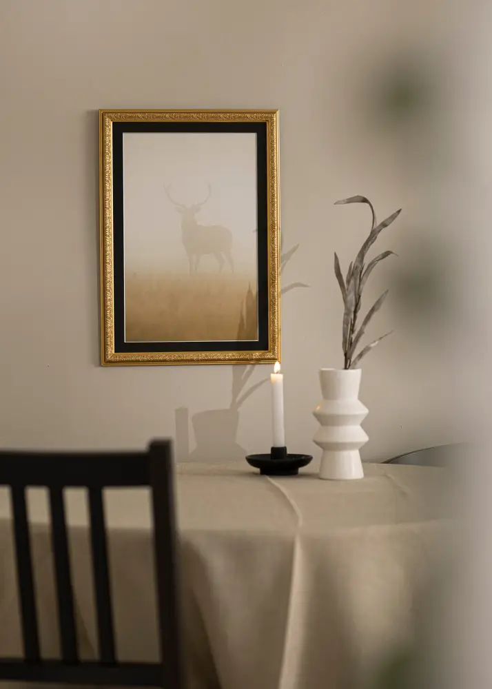 Rāmis Nostalgia Zelta 30x50 cm - Paspartū Melns 20x40 cm